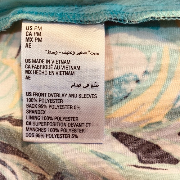 Charter Club- Mint Green printed blouse. Long sleeves. Size PM. Front lining. - Picture 7 of 7